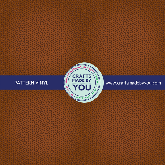 12" x 12" Pattern Adhesive Vinyl- Football Leather