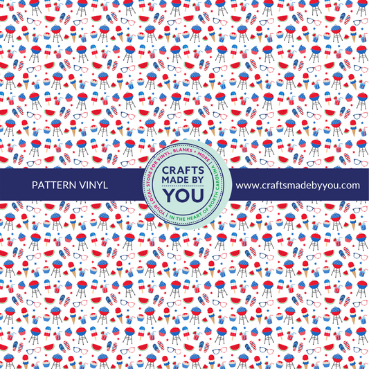 12" x 12" Heat Transfer Vinyl- Patriotic Weekend