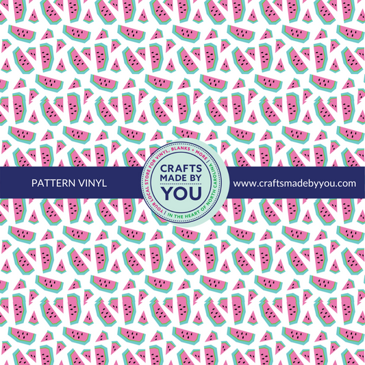 12" x 12" Pattern Adhesive Vinyl- Geometric Watermelons
