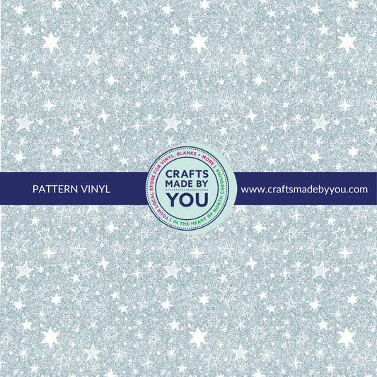 12" x 12" Pattern Heat Transfer Vinyl- Silver Star