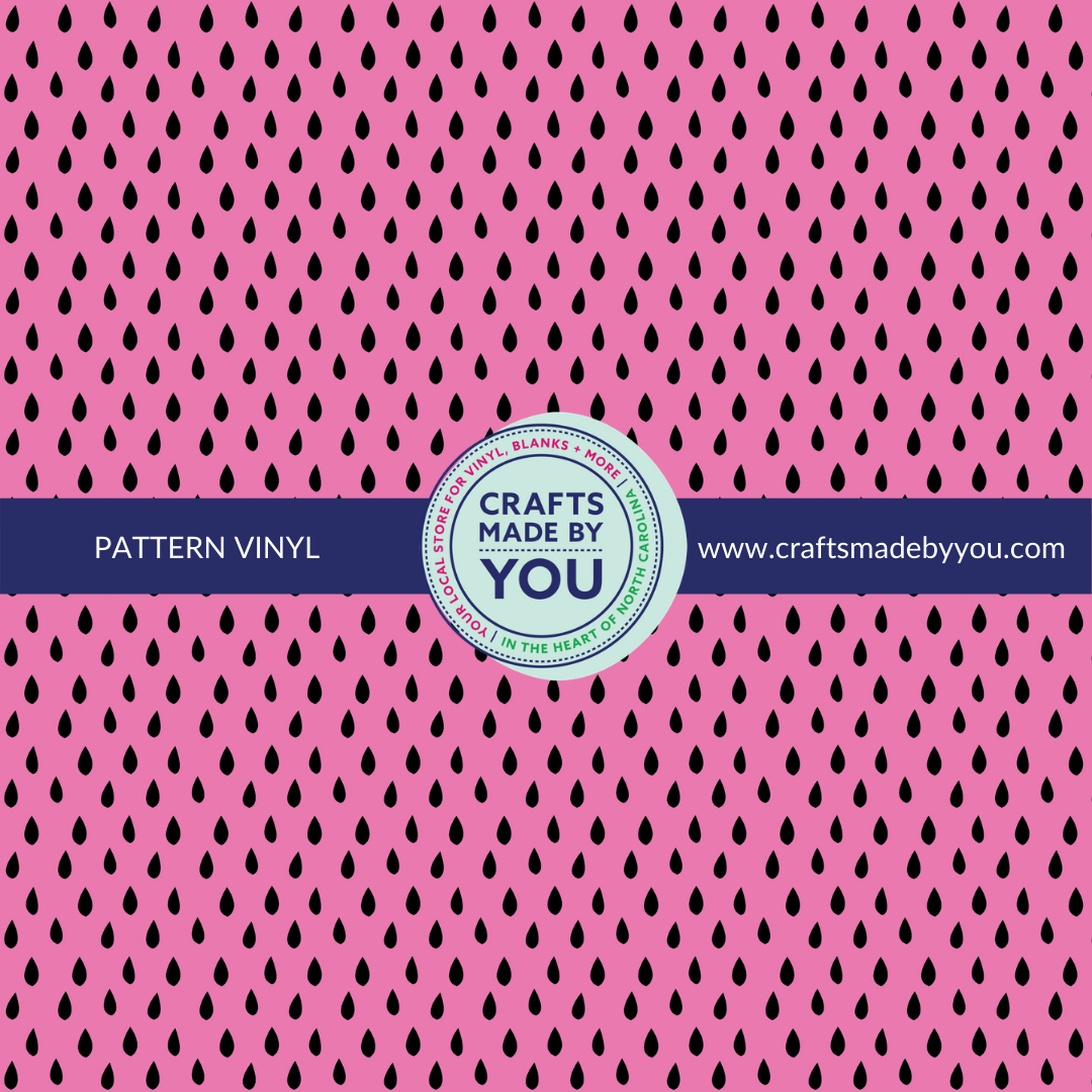 12" x 12" Pattern Adhesive Vinyl- Watermelon Seeds