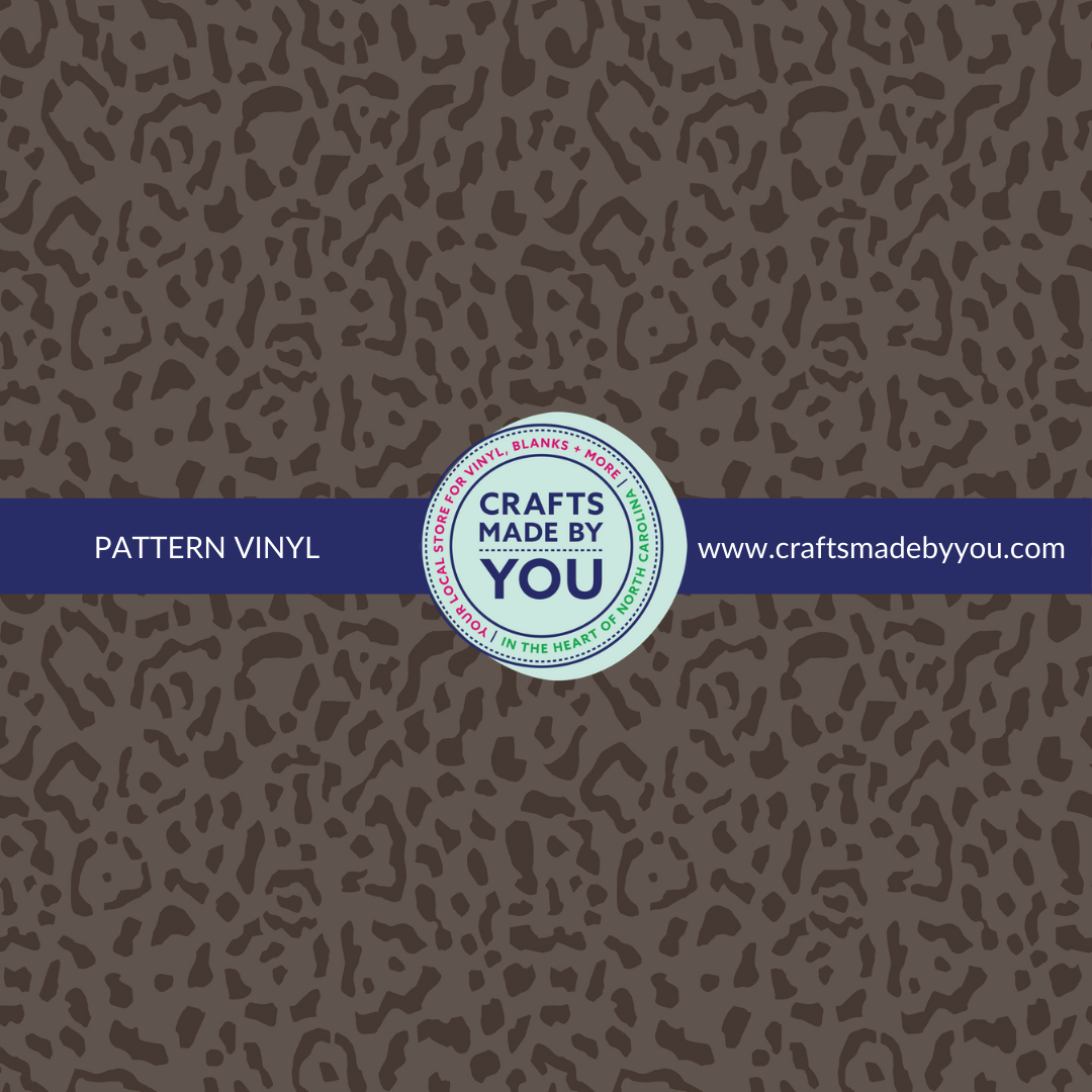 12" x 12" Pattern Adhesive Vinyl-  Chocolate Leopard Print