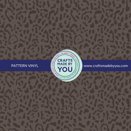 12" x 12" Pattern Adhesive Vinyl-  Chocolate Leopard Print