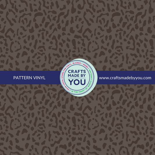 12" x 12" Heat Transfer Vinyl- Chocolate Leopard Cheetah Print
