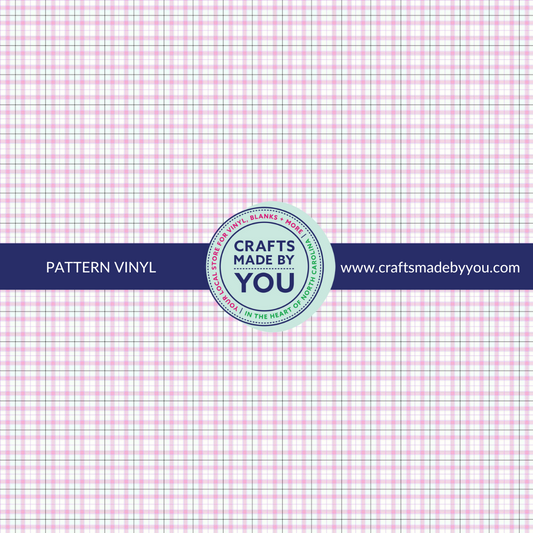 Pattern Adhesive Vinyl- Pink Plaid