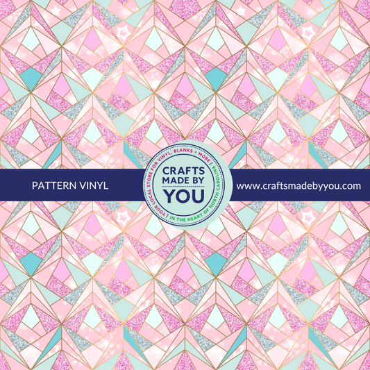 12" x 12" Pattern Heat Transfer Vinyl- Glitter Geometric