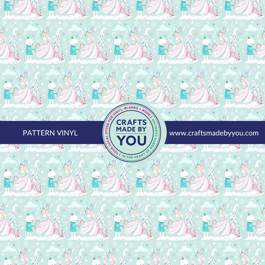 12" x 12" Pattern Heat Transfer Vinyl- Winter Wonderland Fairy