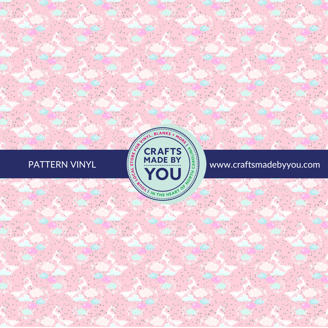 12" x 12" Pattern Heat Transfer Vinyl- Prancing on Clouds Success