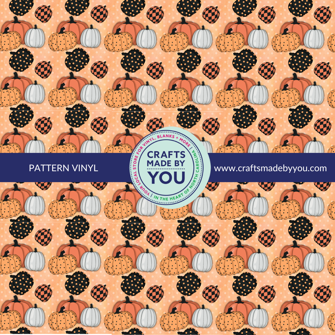 12" x 12" Pattern Heat Transfer Vinyl- All the Pumpkins
