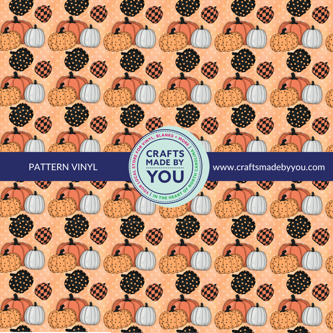 12" x 12" Pattern Adhesive Vinyl- All the Pumpkins