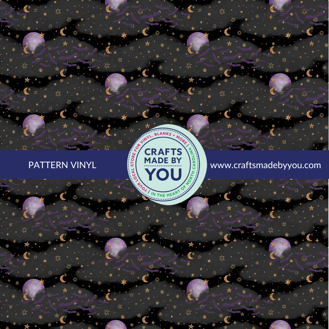 12" x 12" Pattern Heat Transfer Vinyl- During a Full Moon