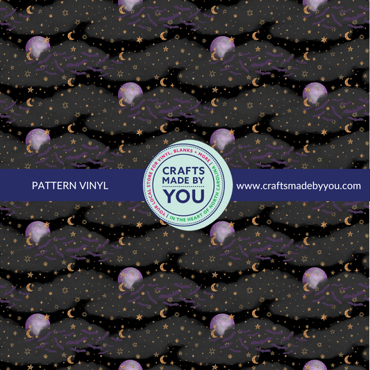 12" x 12" Pattern Heat Transfer Vinyl- During a Full Moon
