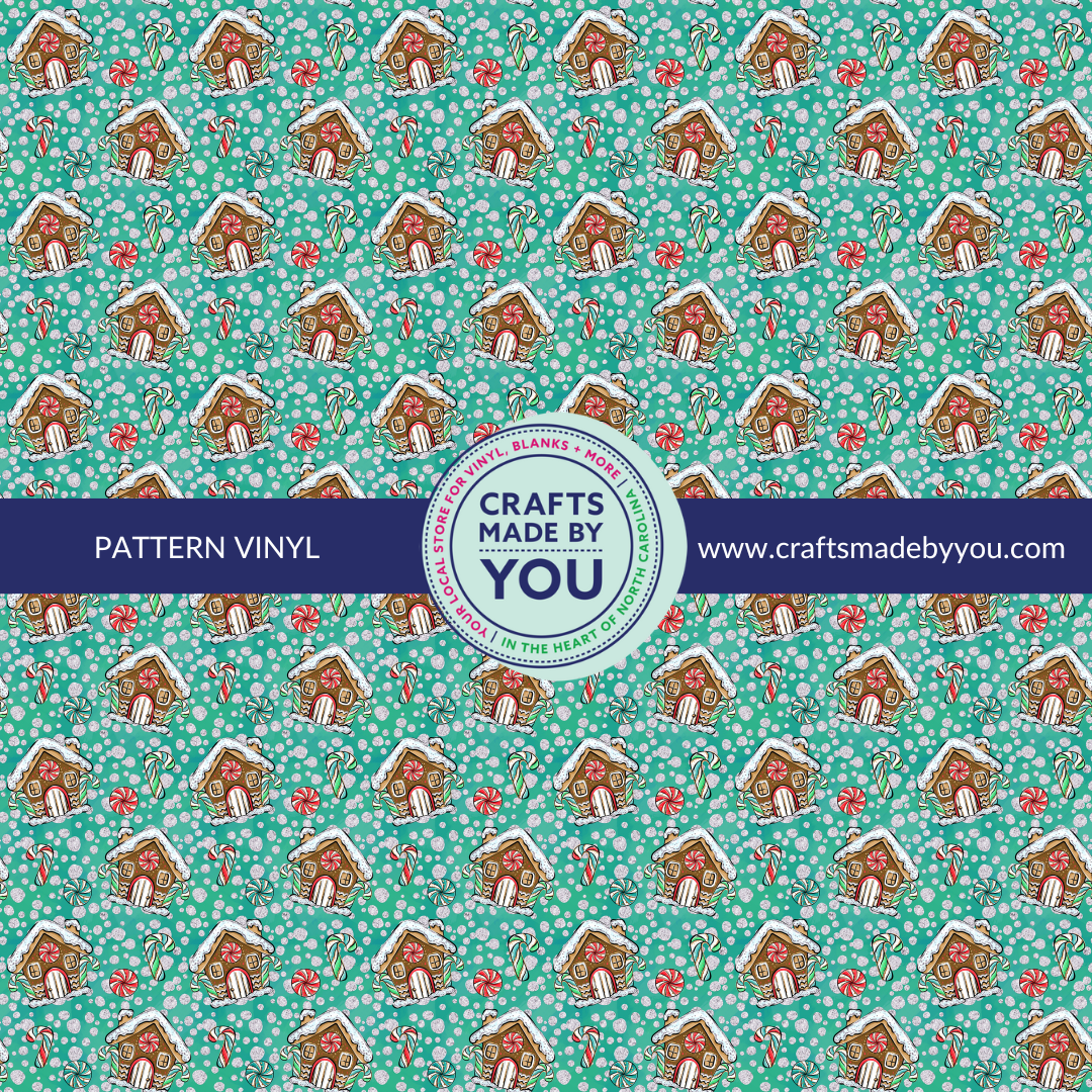 12" x 12" Pattern Adhesive Vinyl- Gingerbread Dreams