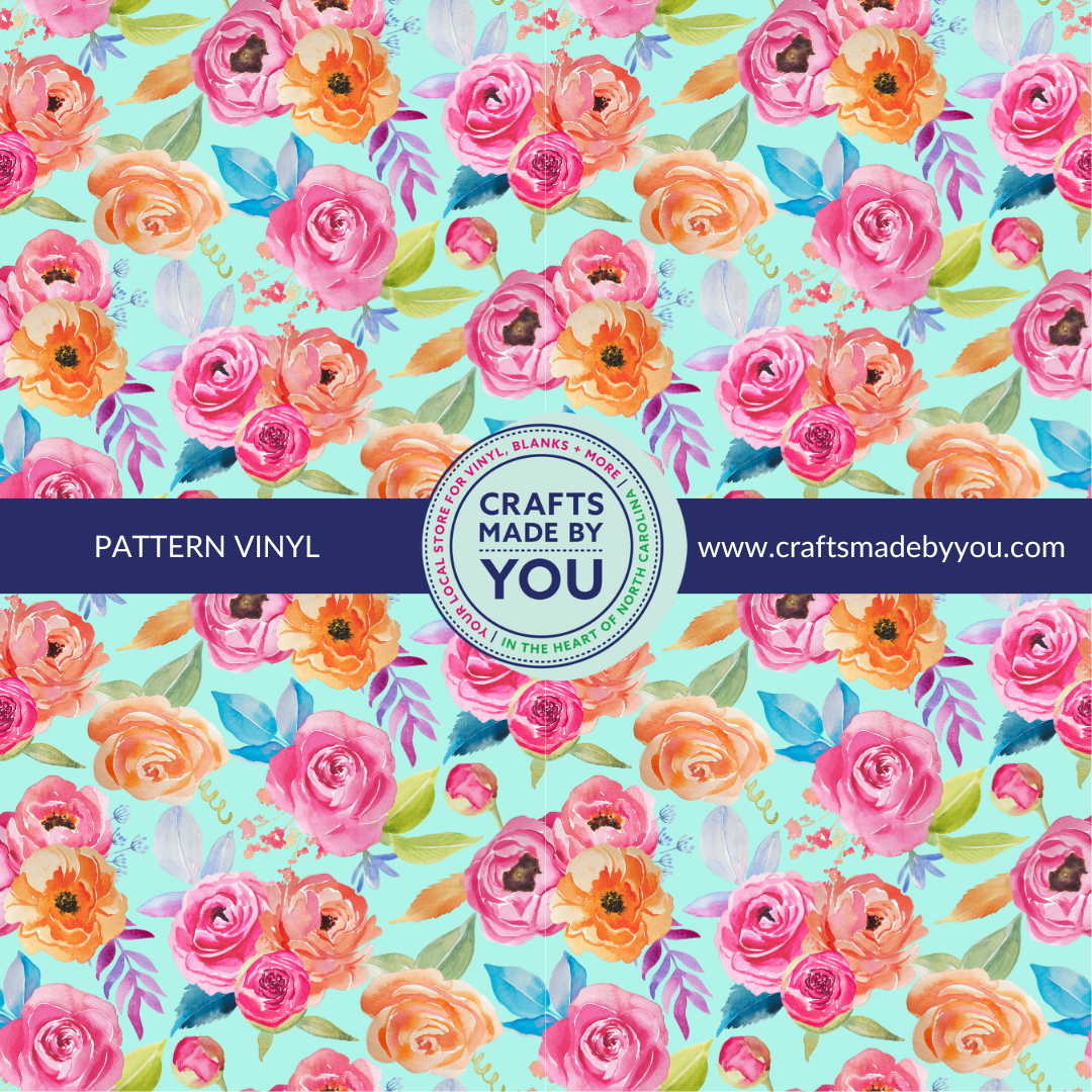 12" x 12" Pattern Adhesive Vinyl - Happy Flowers