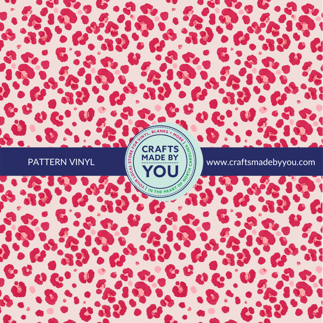 12" x 12" Pattern Adhesive Vinyl - Shades of Pink Animal Print