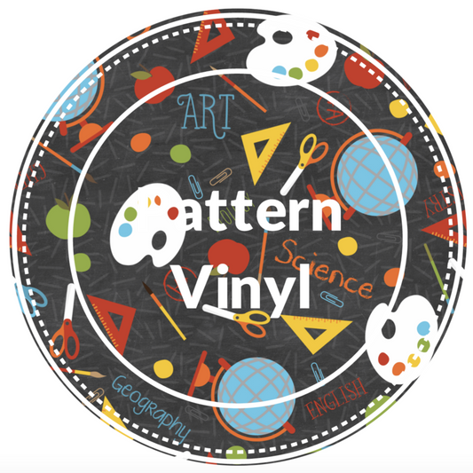 12" x 12" Pattern Adhesive Vinyl- School