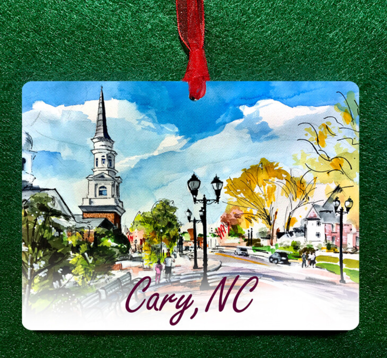 Academy Street Cary, North Carolina Ornament