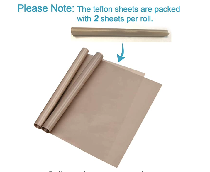 Teflon Sheet for Heat Press Transfer Sheet Non Stick 12''x16'' (2 Pack)