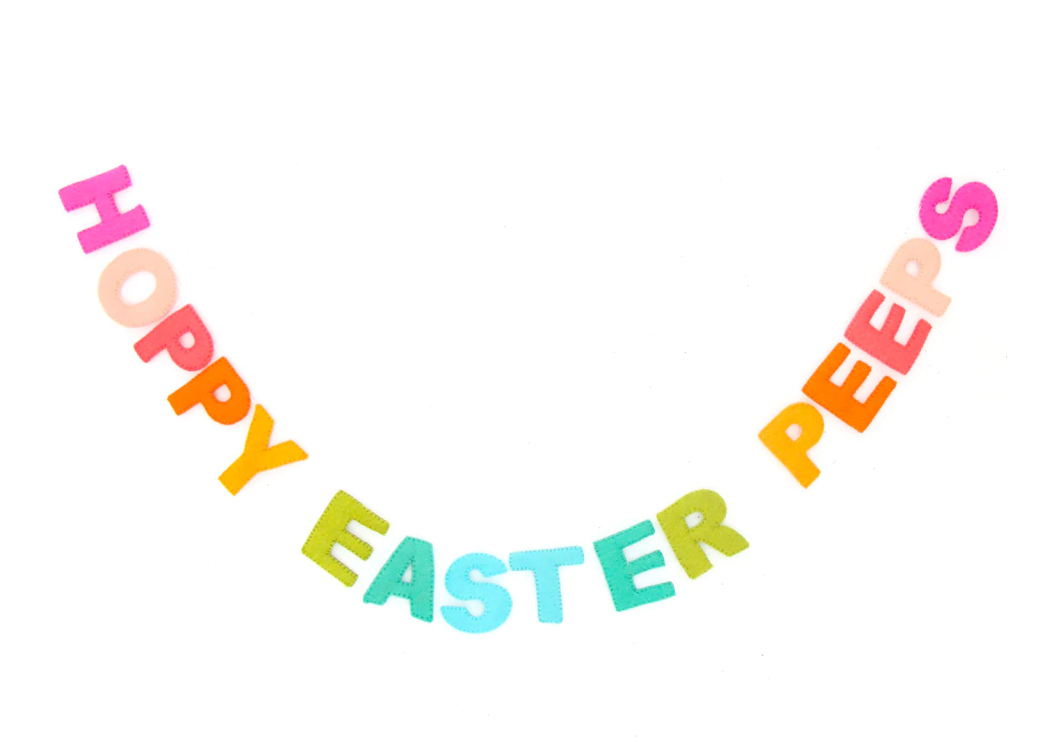 Hoppy Easter Peeps Felt Garland