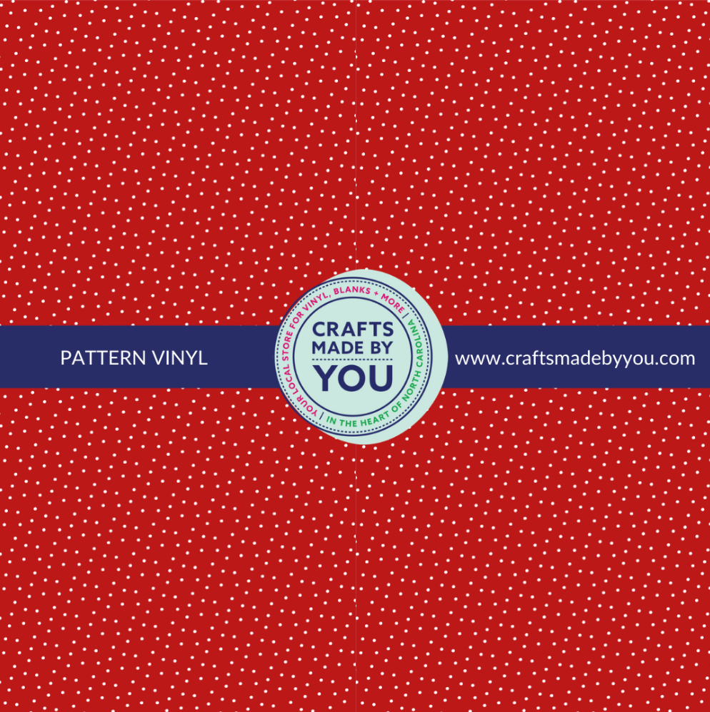 12" x 12" Pattern Heat Transfer Vinyl- Red Dotty