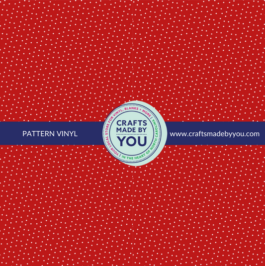 12" x 12" Pattern Heat Transfer Vinyl- Red Dotty