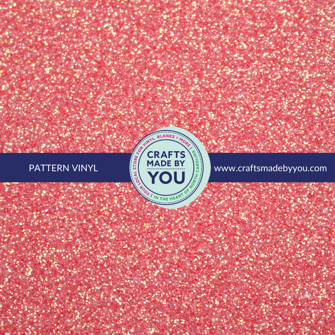 Siser Glitter Heat Transfer Sheet - Neon Rainbow Coral