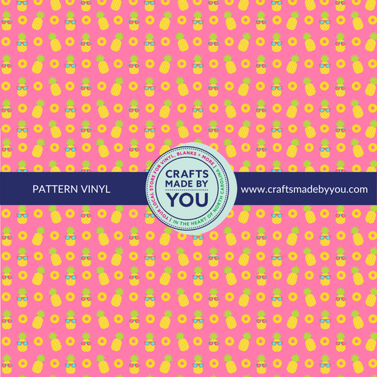 12" x 12" Pattern Heat Transfer Vinyl- Cool Pineapple