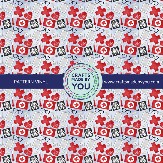 12" x 12" Pattern Heat Transfer Vinyl- Radiologist