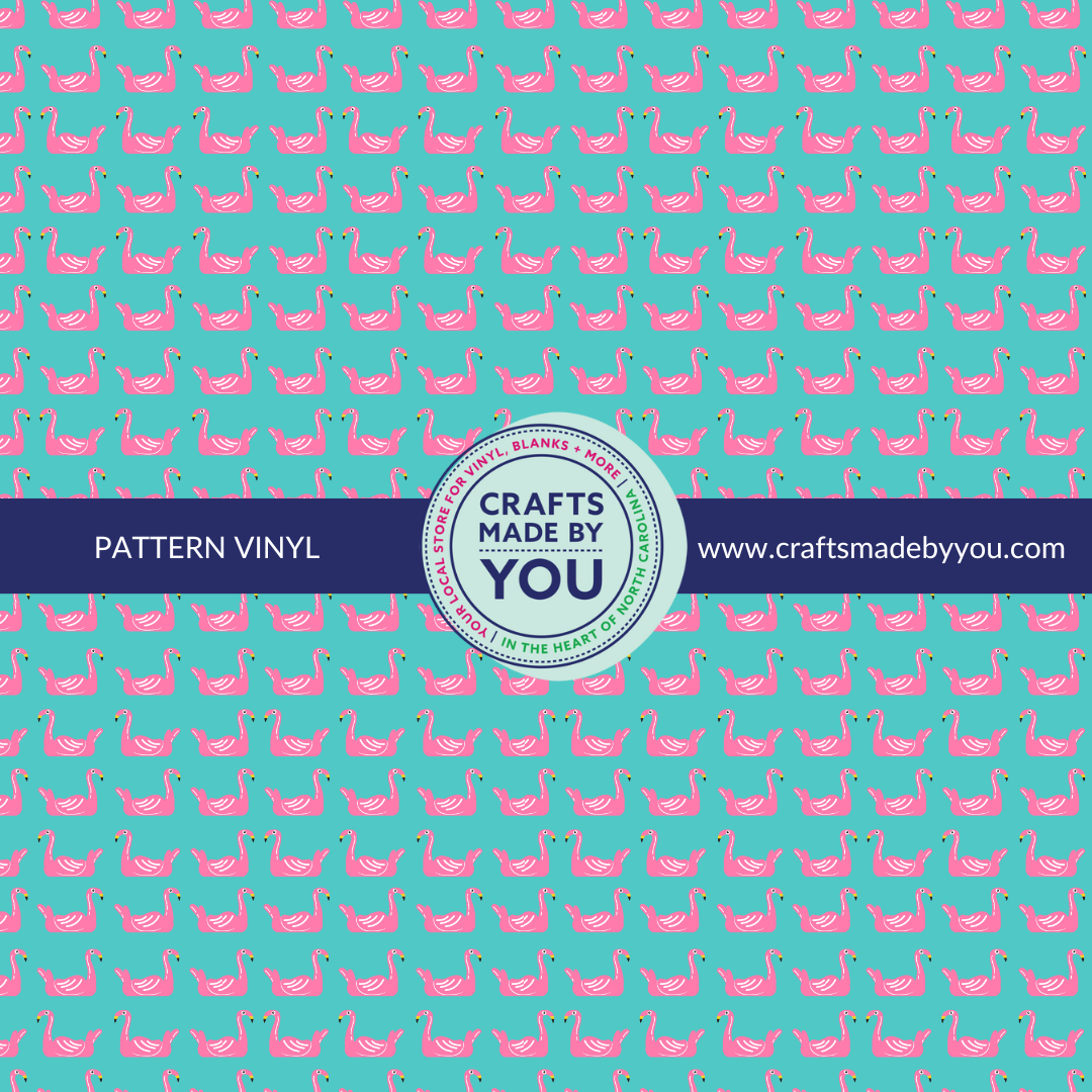 12" x 12" Pattern Heat Transfer Vinyl- Flamingo Float