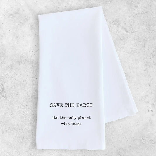 Tea Towel - Save the Earth
