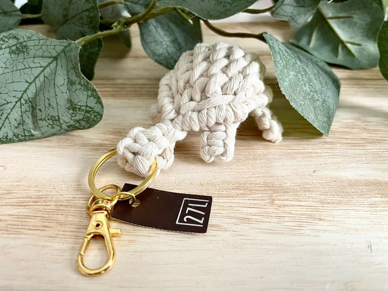 Macrame Turtle Keychain