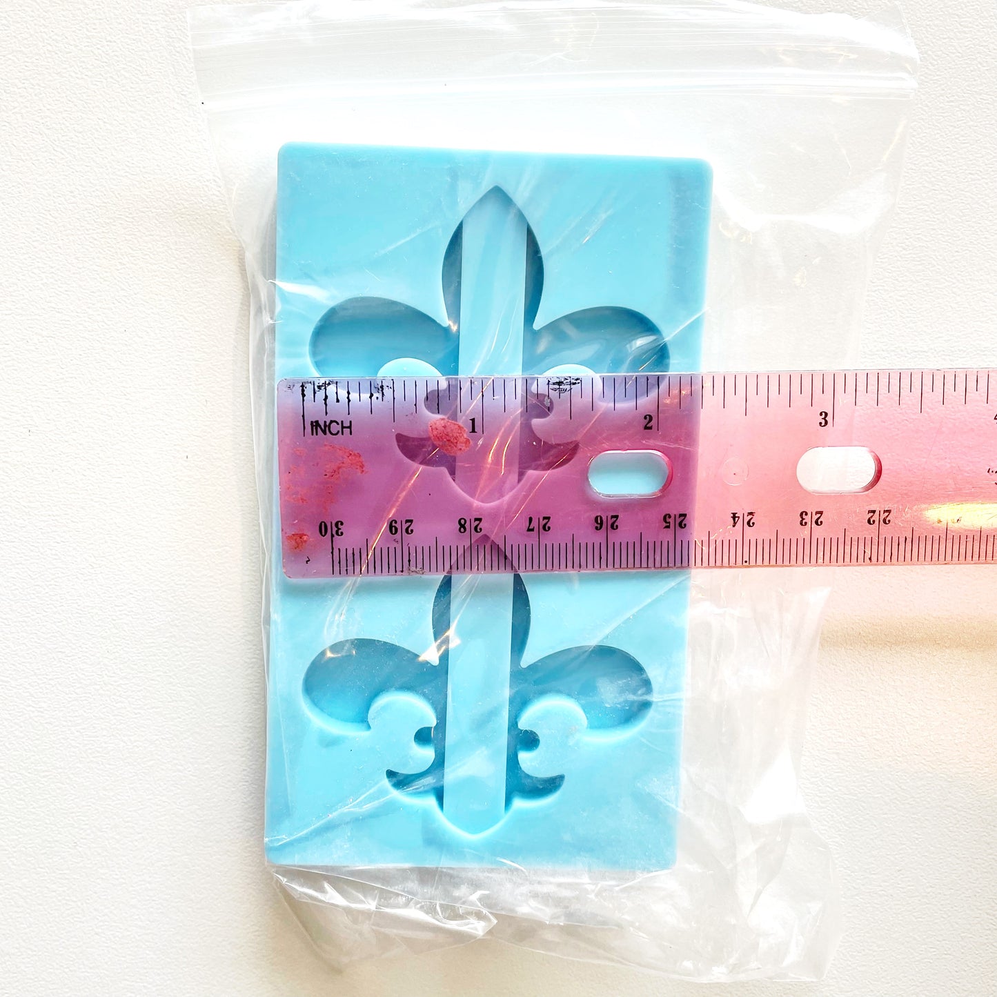 Silicone Mold:  Fleur de Lis Flat Straw Topper