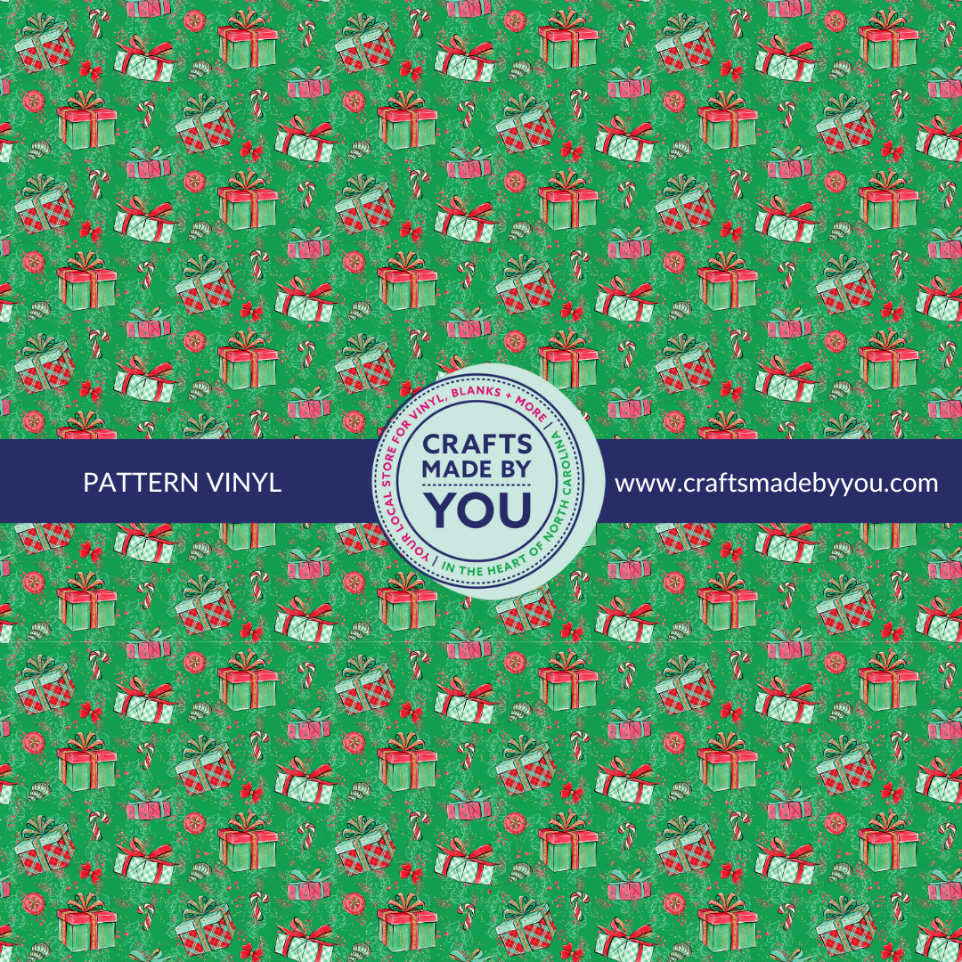 12" x 12" Pattern Adhesive Vinyl- Seaside Christmas Presents
